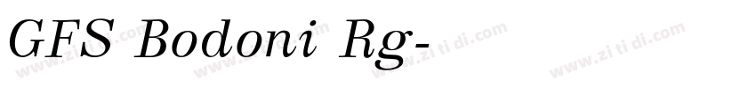 GFS Bodoni Rg字体转换